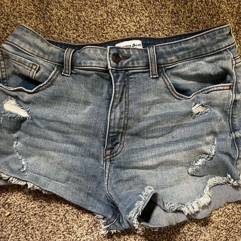 Studio Blue Jean Shorts Distressed Cut-Off